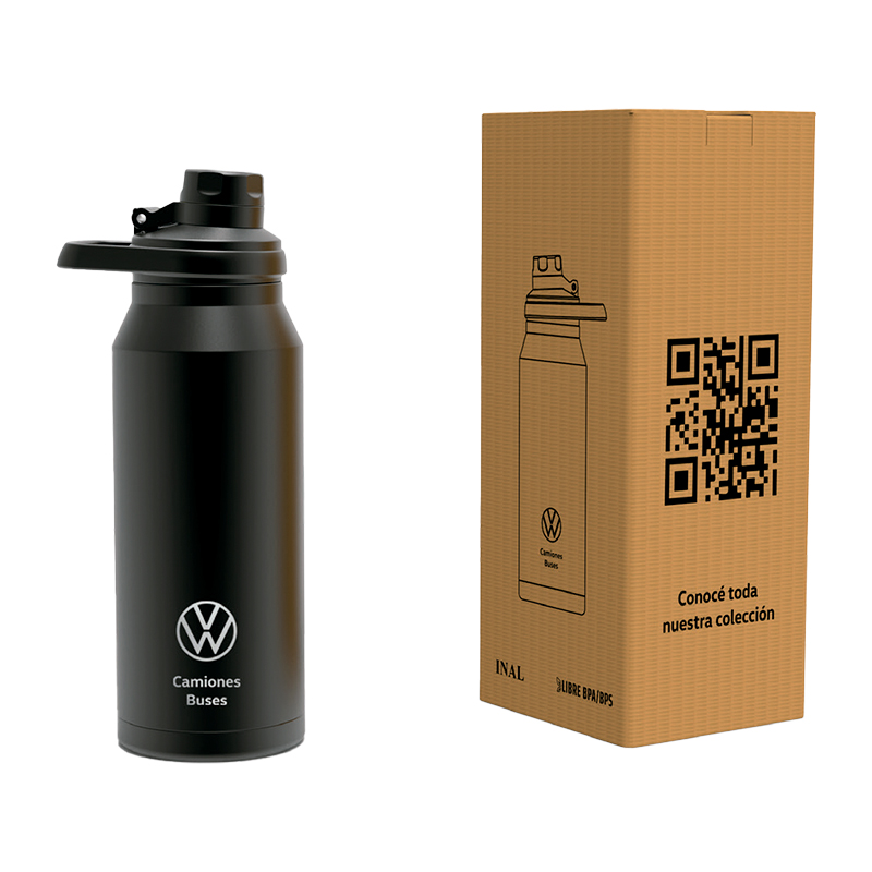 Botella térmica antivuelco, doble capa 1 lt.